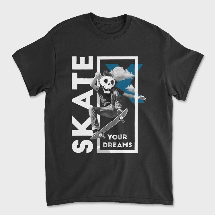 Skate Your Dreams, Унисекс Мъжка Тениска