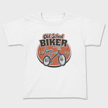 Kids' T-Shirt, Old School Biker