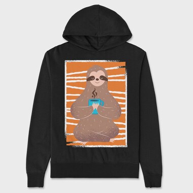 Sloth Coffee, Unisex Men's Hoodie