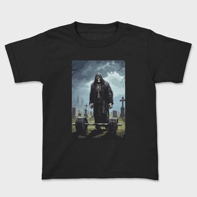 Skeleton Deadlifting, Kids' T-Shirt