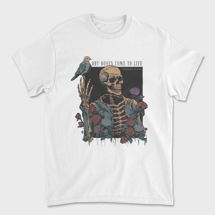 Skeleton Dove Life, Unisex Men's T-Shirt