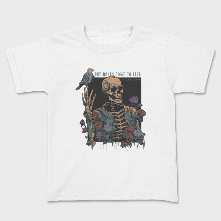 Skeleton Dove Life, Kids' T-Shirt