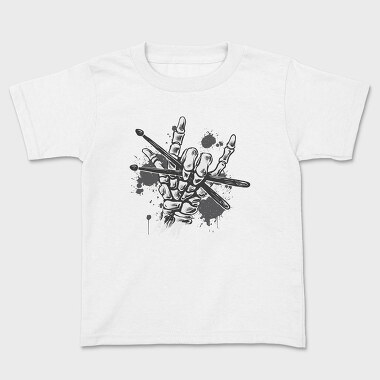 Skeleton Hand Drums, Kids' T-Shirt