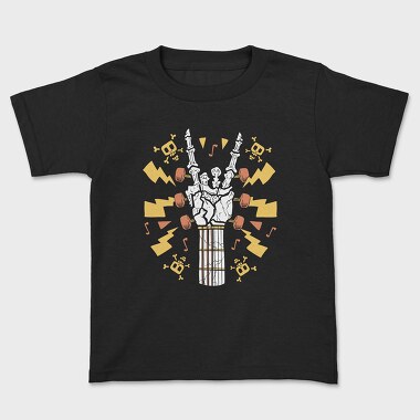 Skeleton Hand Guitar, Kids' T-Shirt