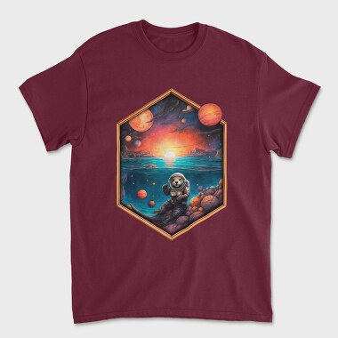 Otter Astronaut, Unisex Men's T-Shirt