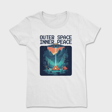 Outer Space Inner Peace Camping, Women's T-Shirt