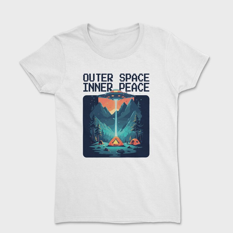 Outer Space Inner Peace Camping, Women's T-Shirt