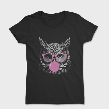 Owl Monochrome Bubblegum, Women's T-Shirt