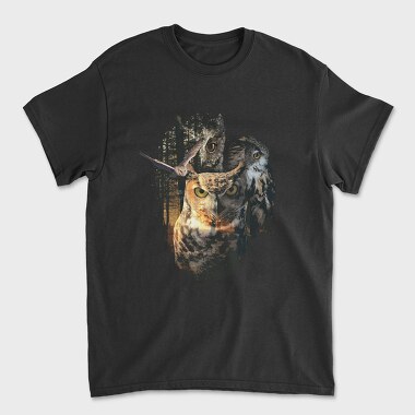 Owls Forest, Unisex Men's T-Shirt
