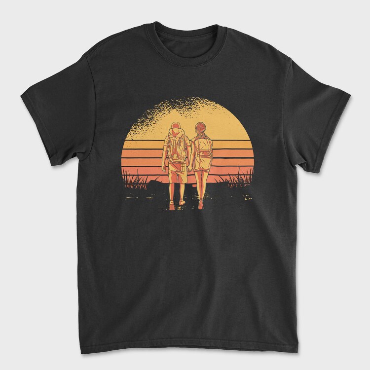 Partner Retro Sunset, Унисекс Мъжка Тениска