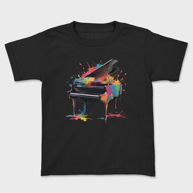 Piano Spalsh Colors, Kids' T-Shirt
