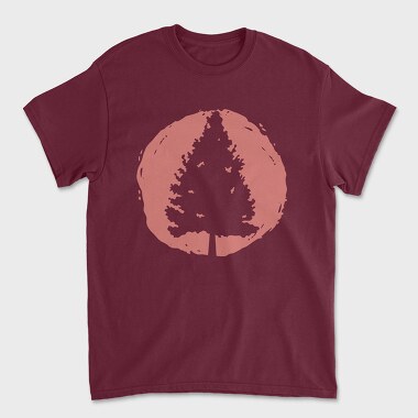 Pine Tree Sunset, Unisex Men's T-Shirt
