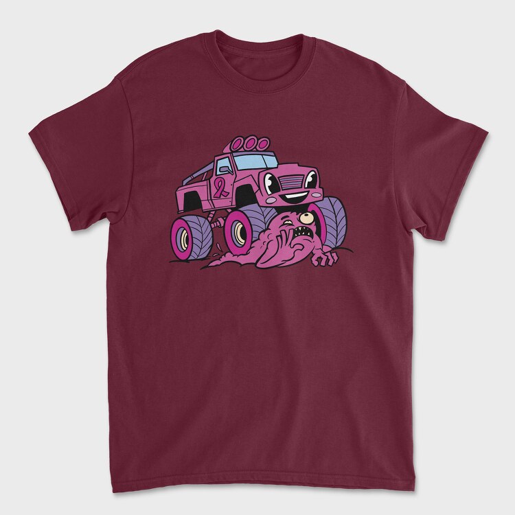 Pink Monster Truck, Unisex Men's T-Shirt