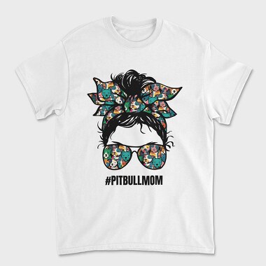 Pitbull Mom, Unisex Men's T-Shirt