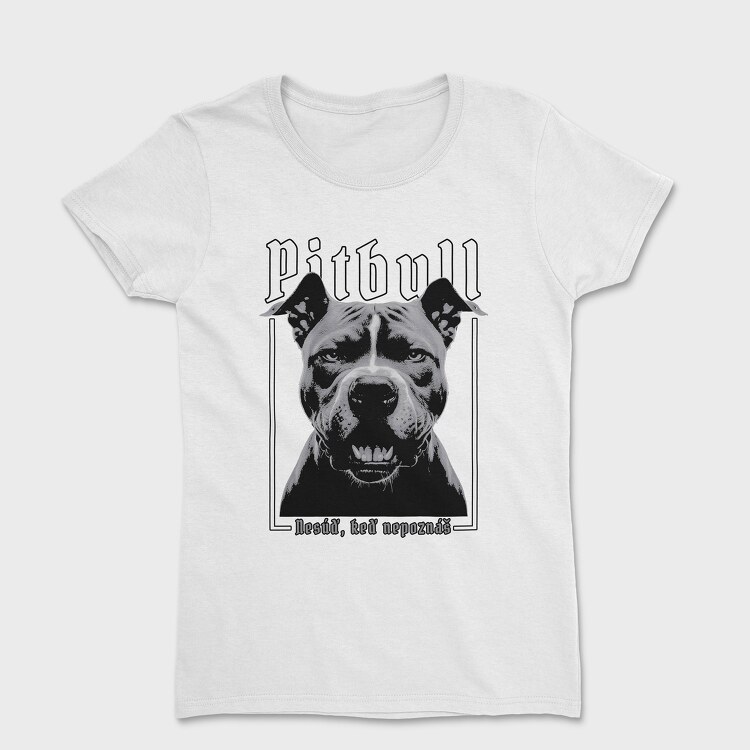 Pitbull Portrait, Дамска Тениска