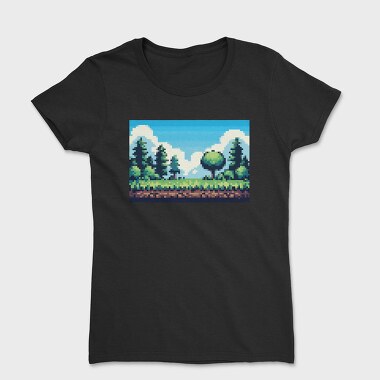 Pixel Art Landscape, Women's T-Shirt