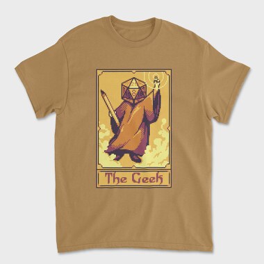 Pixelart Tarot Card the Geek, Unisex Men's T-Shirt
