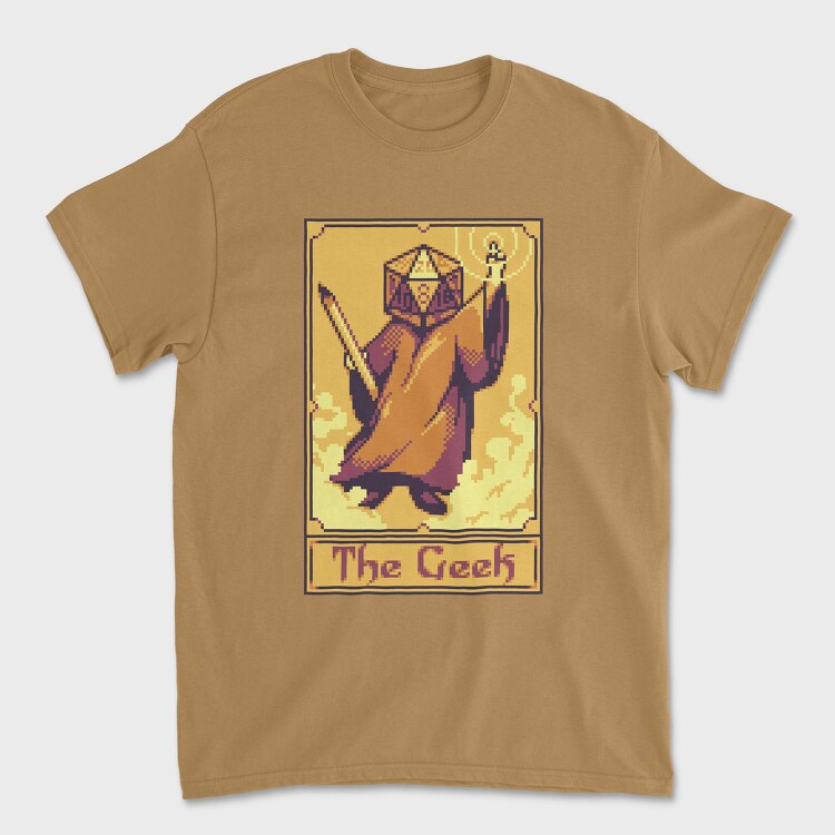 Pixelart Tarot Card the Geek, Unisex Men's T-Shirt