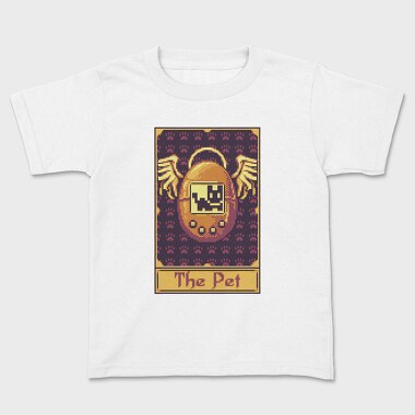 Pixelart Tarot Card the Pet, Kids' T-Shirt