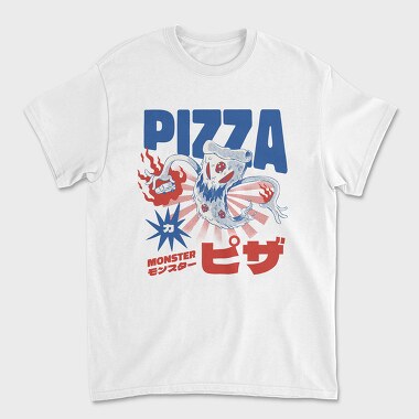 Pizza Monster, Unisex Men's T-Shirt
