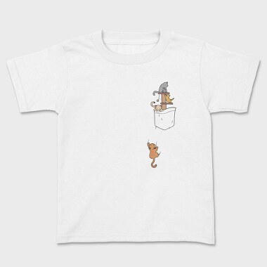 Pocket Cats, Kids' T-Shirt
