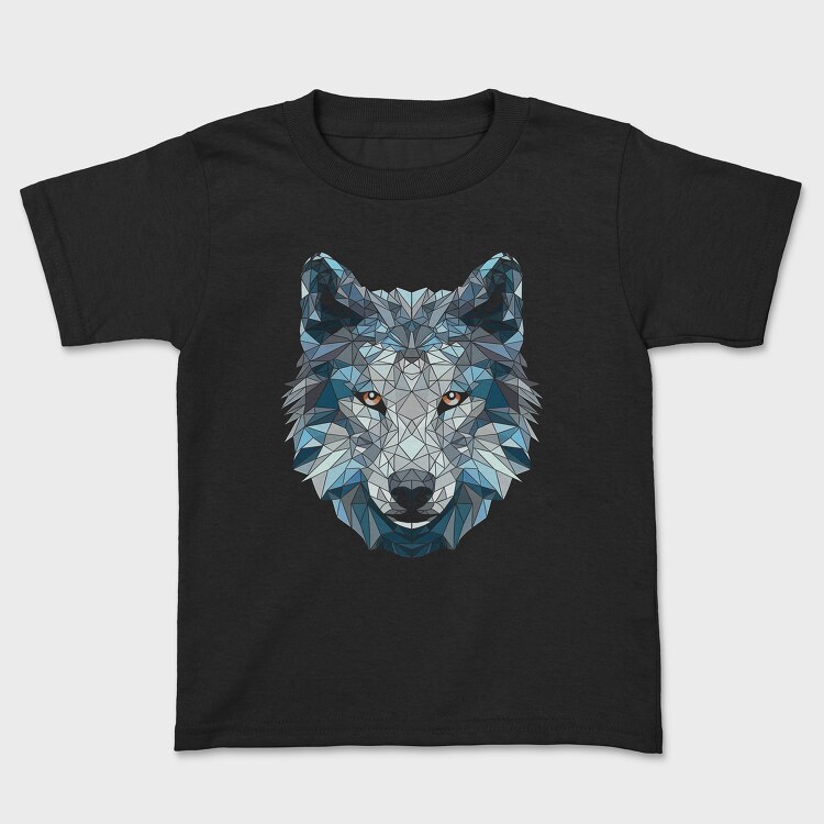 Polygonal White Wolf, Детска Тениска