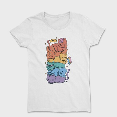 Pride Stack of Cats, Women's T-Shirt