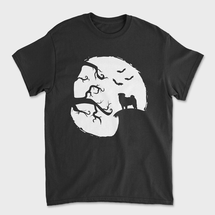 Pug Halloween, Унисекс Мъжка Тениска