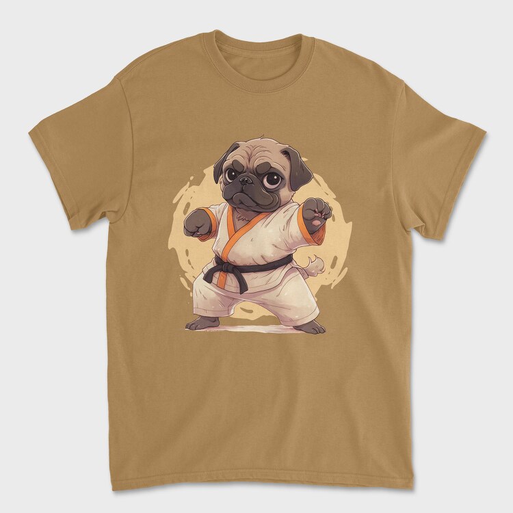 Pug Karate, Unisex Men's T-Shirt