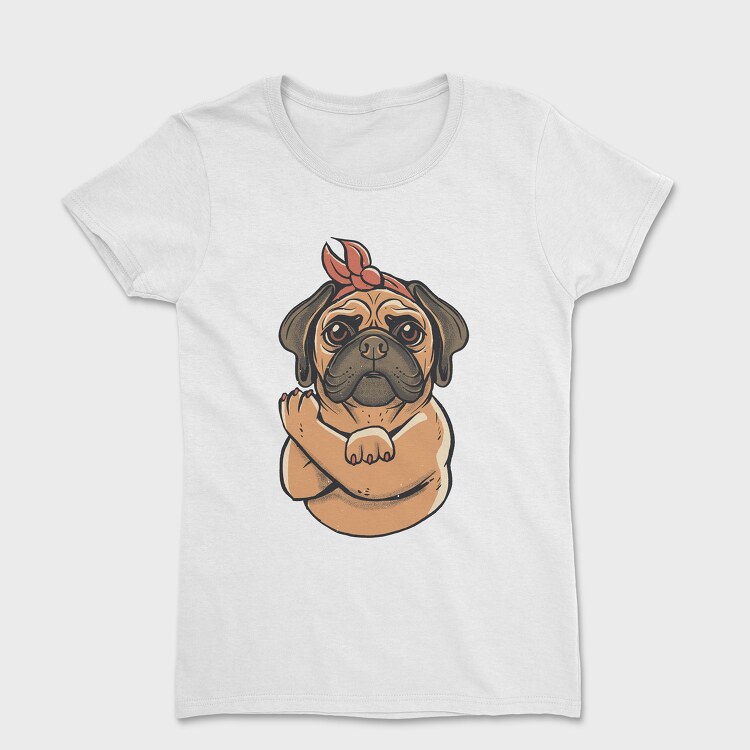 Pug Strong Woman, Women's T-Shirt