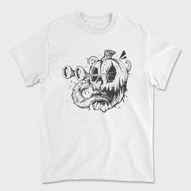 Pumpkin Trippy Monochrome, Unisex Men's T-Shirt