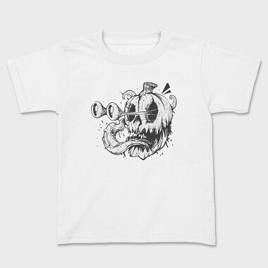Pumpkin Trippy Monochrome, Kids' T-Shirt