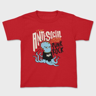 Punk Rock Octopus, Kids' T-Shirt