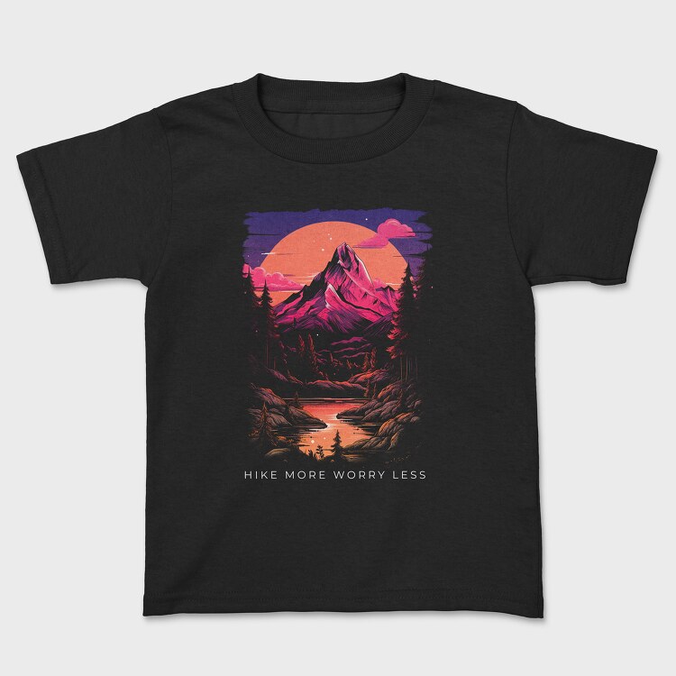 Purple Mountain Hike, Kids' T-Shirt