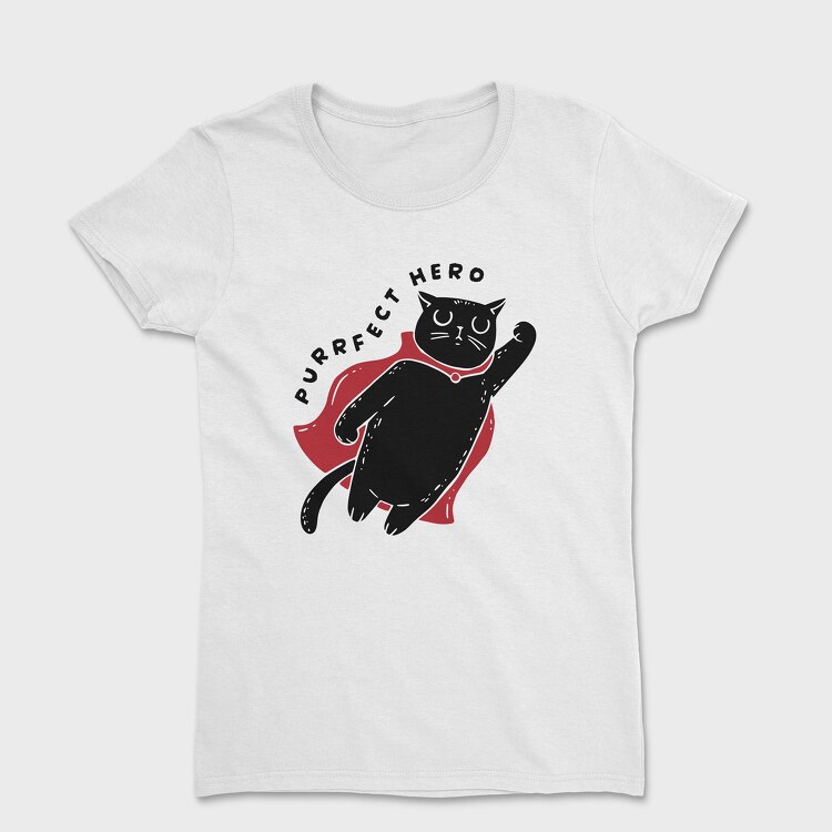 Purrfect Hero, Women's T-Shirt
