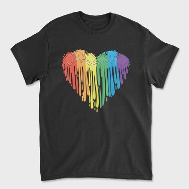 Puzzle Rainbow Paint, Unisex Men's T-Shirt