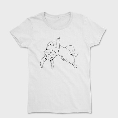 Rabbit Middle Finger, Women's T-Shirt