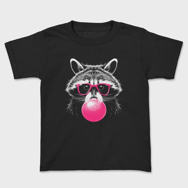 Raccoon Bubblegum, Kids' T-Shirt