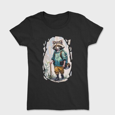 Raccoon Hiking, Women's T-Shirt