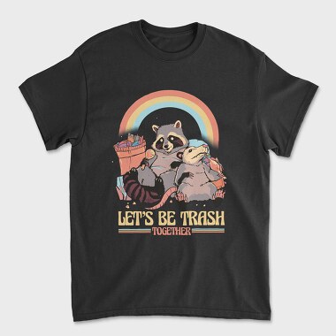Raccoon Possum Garbage Rainbow, Unisex Men's T-Shirt