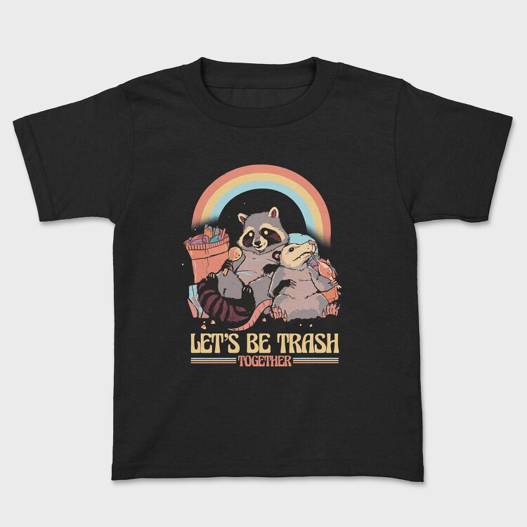 Raccoon Possum Garbage Rainbow, Kids' T-Shirt