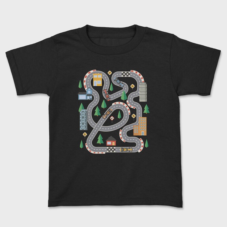 Race Track, Kids' T-Shirt