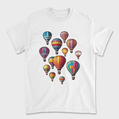 Унисекс Мъжка Тениска, Hot Balloons