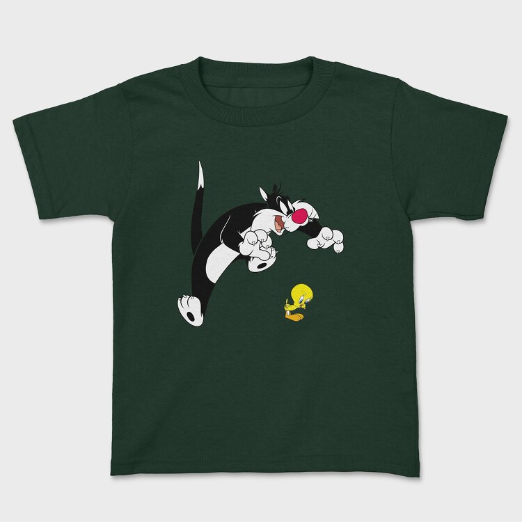 Monochrome Portrait Bear, Kids' T-Shirt