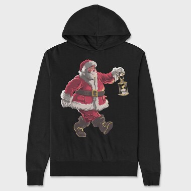 Santa Walking, Unisex Men's Hoodie