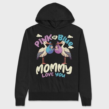 Pink or Blue Babies, Unisex Men's Hoodie