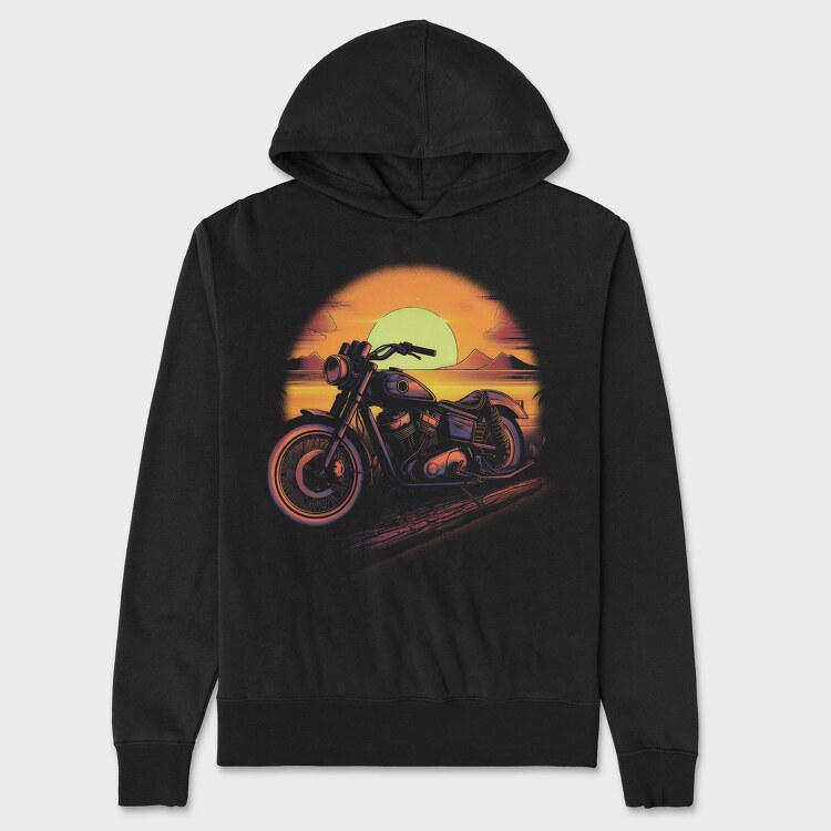 Motorcycle Sunset, Унисекс Мъжко Суичър