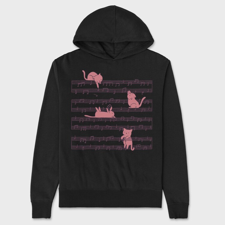 Music Sheet Cats, Унисекс Мъжко Суичър