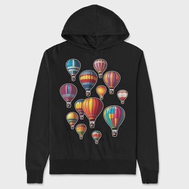 Hot Balloons, Unisex Men's Hoodie