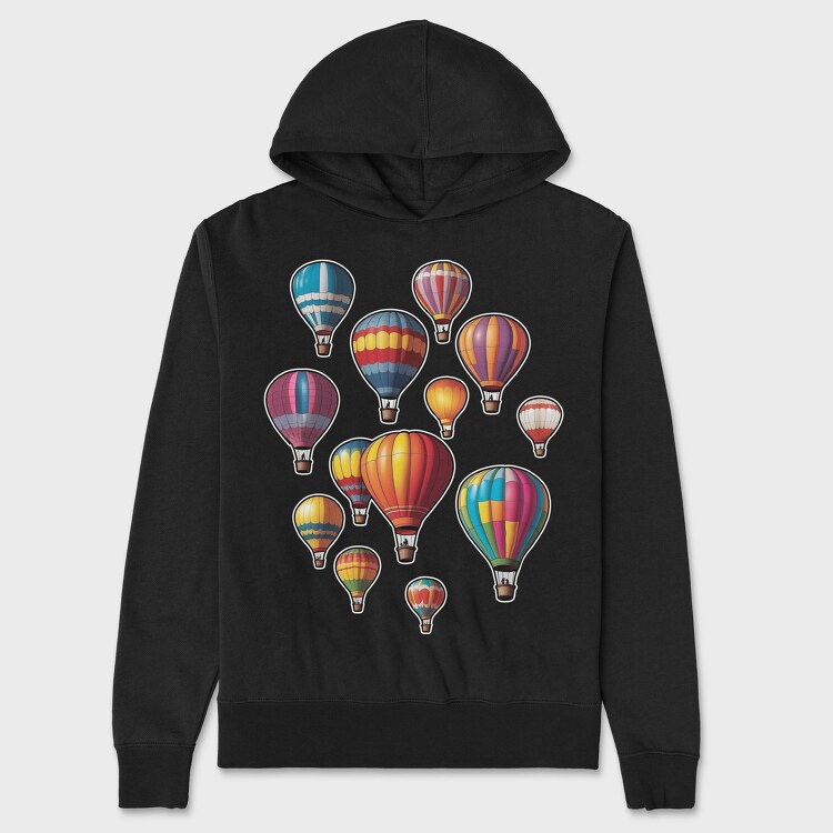 Hot Balloons, Unisex Men's Hoodie